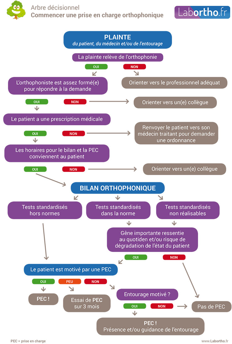 Commencer une prise en charge orthophonique - Arbre décisionnel